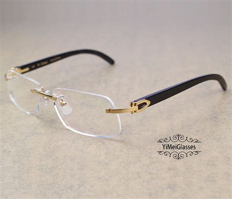 cartier glasses buffalo horn|rimless buffalo horn glasses.